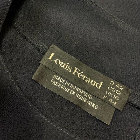 Louis Feraud Blouse Navy Blue - Picture 5 of 8